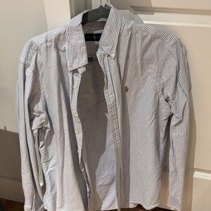 Ralph Lauren Blue Striped Shirt Size Large